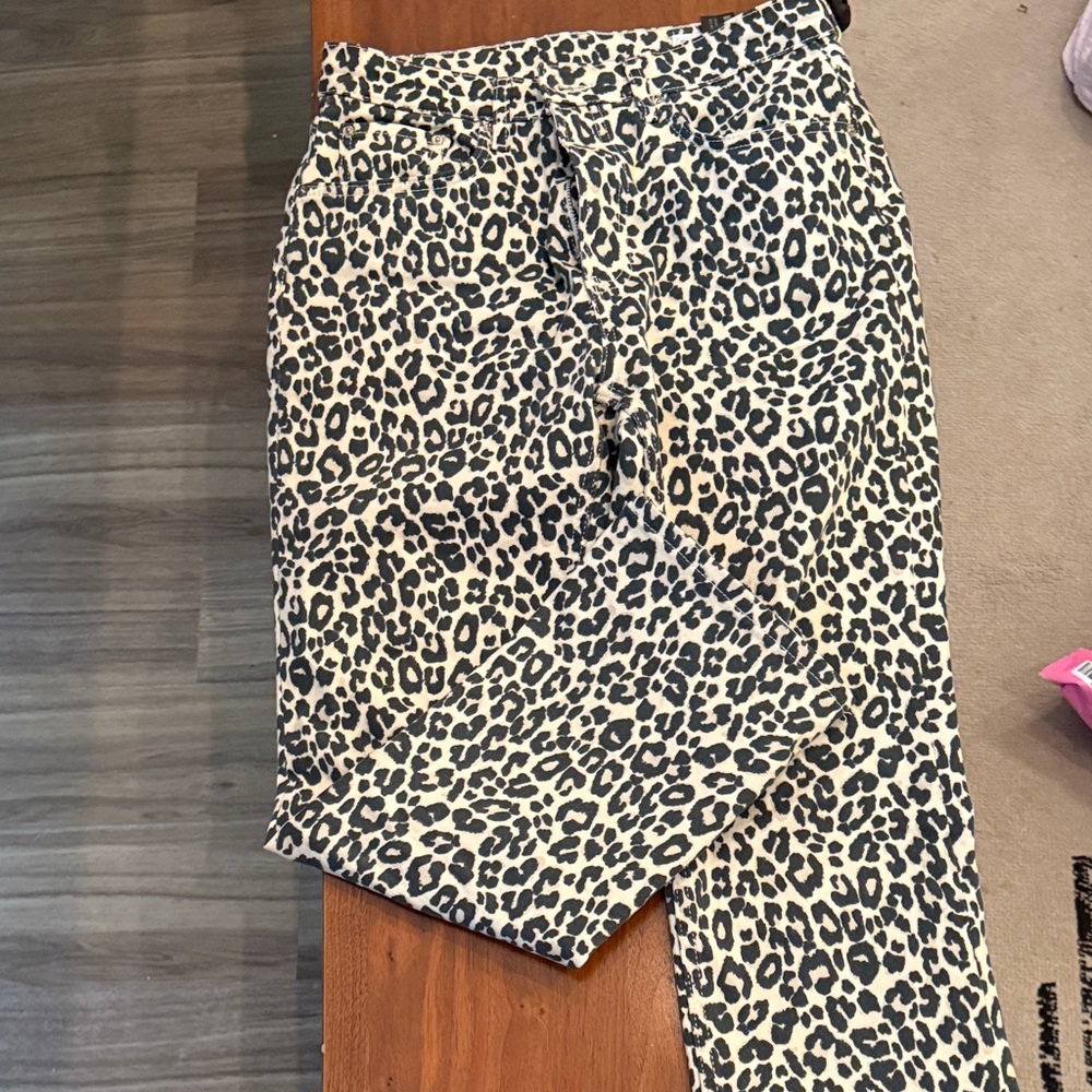 Zara Animal Print Jeans